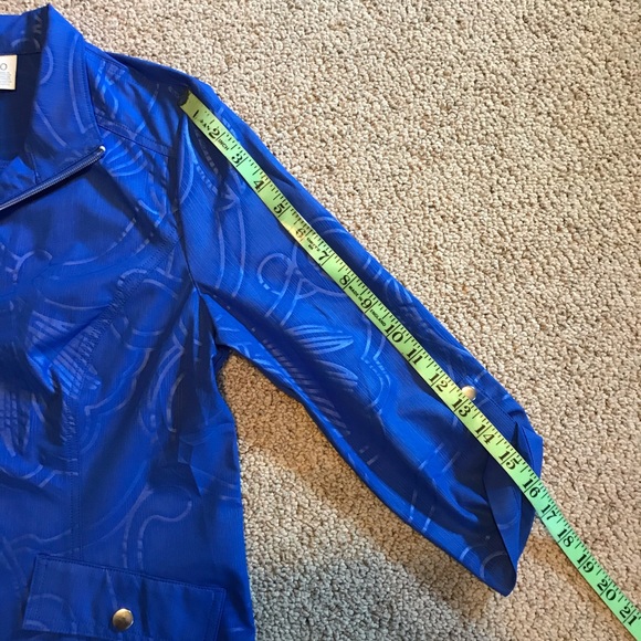 Zenergy by Chico’s Royal Blue Lightweight Zip Up Jacket, NWOT, 0/S - Picture 11 of 16